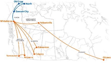 Airnorth's Service Route