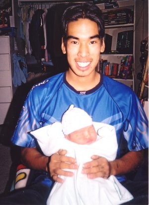 Dad Sheldon and baby Skyler